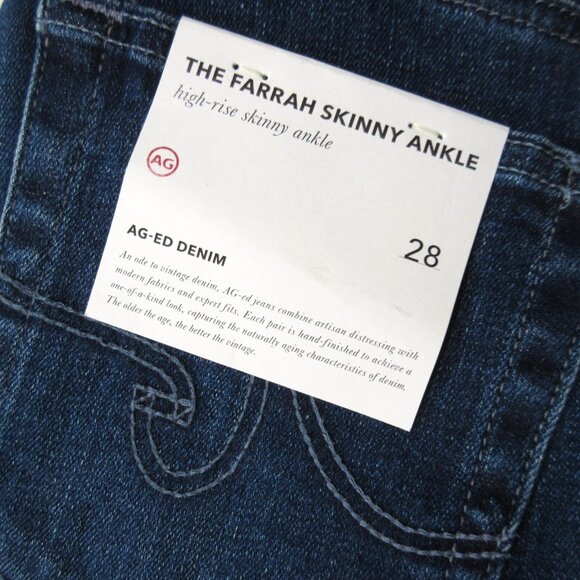 NWT Adriano Goldschmied AG Farrah Skinny Ankle in 4 Years Deep Willow Jeans 28 - Picture 8 of 9